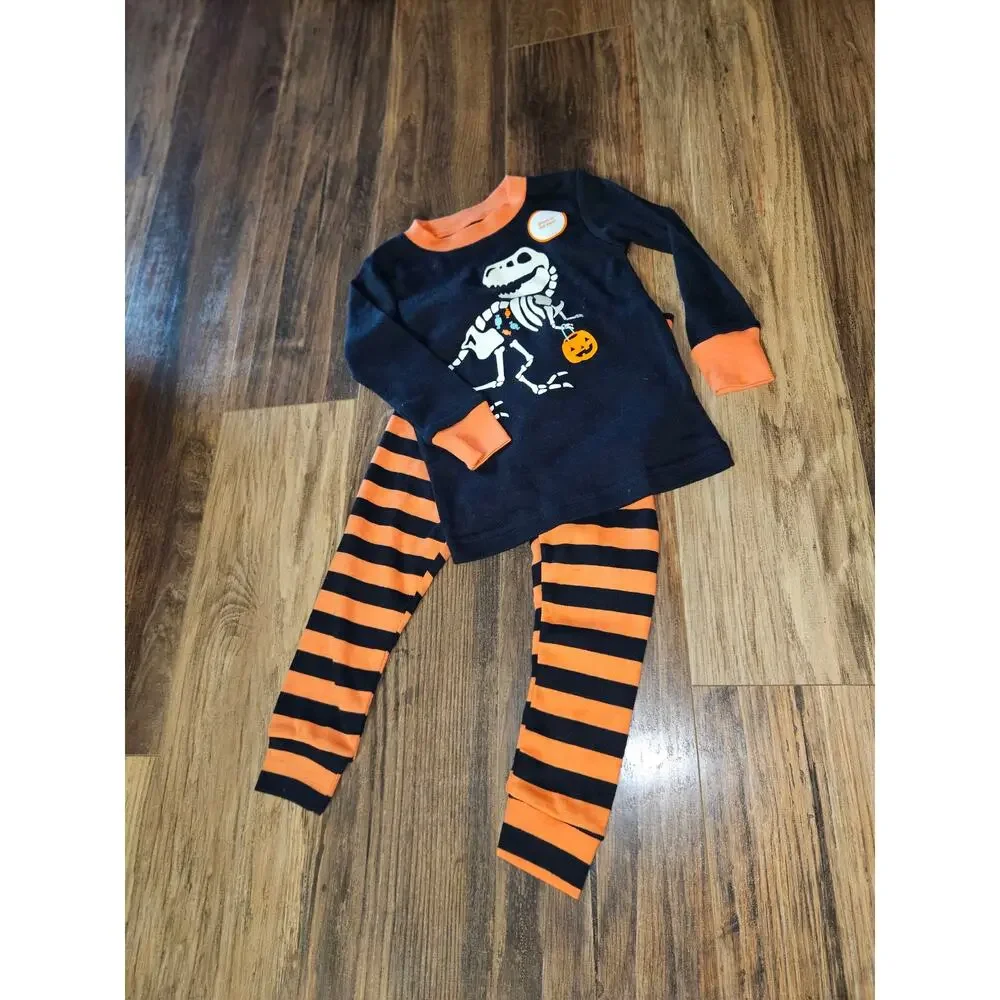 Carter's 18M Toddler Halloween Dinosaur 4pc Snug Fit Pajama Sets Just One You
